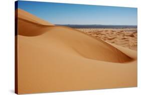 View of desert sand dunes, Grande Dune, Erg Chebbi, Sahara Desert-Derek Hall-Stretched Canvas