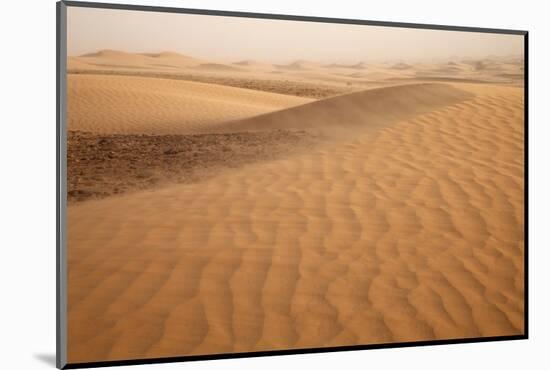 View of desert sand dunes with windblown sand, Sahara, Morocco, may-Bernd Rohrschneider-Mounted Photographic Print