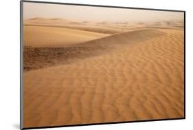 View of desert sand dunes with windblown sand, Sahara, Morocco, may-Bernd Rohrschneider-Mounted Photographic Print