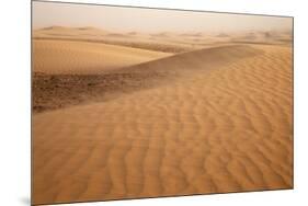 View of desert sand dunes with windblown sand, Sahara, Morocco, may-Bernd Rohrschneider-Mounted Photographic Print