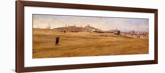 View of Desert with Dunes-Stefano Ussi-Framed Premium Giclee Print