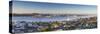 View of Devonport and Auckland Skyline at Dawn, Auckland, North Island, New Zealand-Ian Trower-Stretched Canvas