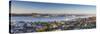 View of Devonport and Auckland Skyline at Dawn, Auckland, North Island, New Zealand-Ian Trower-Stretched Canvas