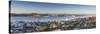 View of Devonport and Auckland Skyline at Dawn, Auckland, North Island, New Zealand-Ian Trower-Stretched Canvas