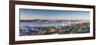 View of Devonport and Auckland Skyline at Dawn, Auckland, North Island, New Zealand-Ian Trower-Framed Photographic Print