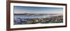 View of Devonport and Auckland Skyline at Dawn, Auckland, North Island, New Zealand-Ian Trower-Framed Photographic Print