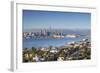 View of Devonport and Auckland Skyline, Auckland, North Island, New Zealand, Pacific-Ian-Framed Photographic Print