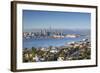 View of Devonport and Auckland Skyline, Auckland, North Island, New Zealand, Pacific-Ian-Framed Photographic Print
