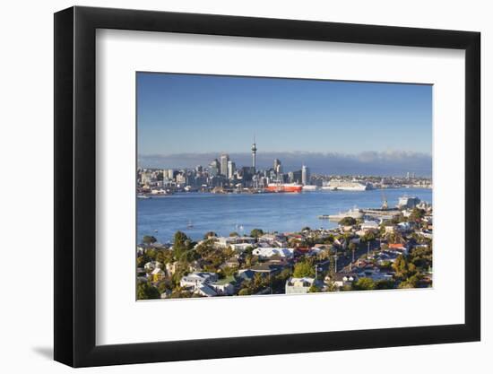 View of Devonport and Auckland Skyline, Auckland, North Island, New Zealand, Pacific-Ian-Framed Photographic Print