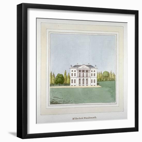 View of Dh Rucker's Residence at West Hill in Wandsworth, London, C1800-null-Framed Giclee Print