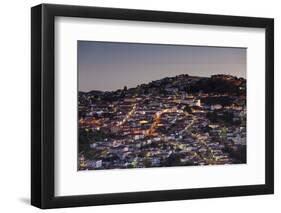 View of Diamantina. UNESCO World Heritage Site, at Sunset, Minas Gerais, Brazil, South America-Ian Trower-Framed Photographic Print