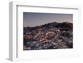 View of Diamantina. UNESCO World Heritage Site, at Sunset, Minas Gerais, Brazil, South America-Ian Trower-Framed Photographic Print