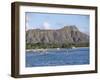 View of Diamond Head Crater, Oahu, Hawaii, Hawaiian Islands, USA-Alison Wright-Framed Photographic Print