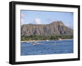 View of Diamond Head Crater, Oahu, Hawaii, Hawaiian Islands, USA-Alison Wright-Framed Photographic Print