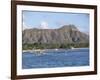 View of Diamond Head Crater, Oahu, Hawaii, Hawaiian Islands, USA-Alison Wright-Framed Photographic Print