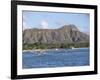 View of Diamond Head Crater, Oahu, Hawaii, Hawaiian Islands, USA-Alison Wright-Framed Photographic Print