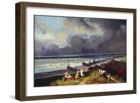 View of Dieppe-Louis Eugene Gabriel Isabey-Framed Giclee Print