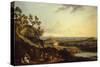 View of Dijon from Daix, France-Jean-Baptiste Lallemand-Stretched Canvas