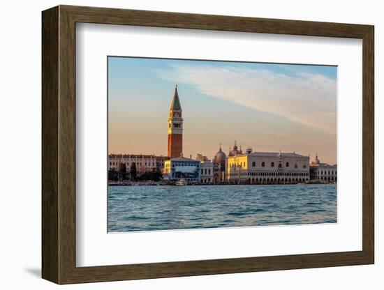 View of Doge's Palace, Campanella and San Marco Cathedral from the Grand Canal, Venice, Italy-anshar-Framed Photographic Print