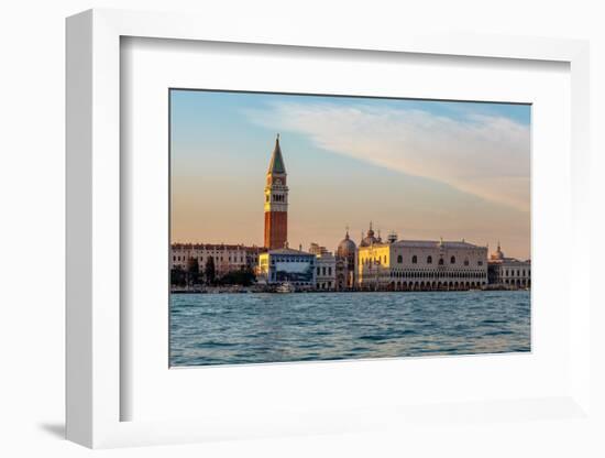 View of Doge's Palace, Campanella and San Marco Cathedral from the Grand Canal, Venice, Italy-anshar-Framed Photographic Print