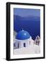 View of Dome of the Church in Village of Oia on the Island of Santorini, Greece-null-Framed Giclee Print