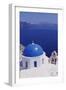 View of Dome of the Church in Village of Oia on the Island of Santorini, Greece-null-Framed Giclee Print