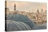 View of Dome of the Mosque, Istanbul, Turkey-artjazz-Stretched Canvas