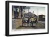 View of Donkeys Carrying Water - Bisbee, AZ-Lantern Press-Framed Art Print