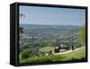 View of Dorking from Box Hill View Point, Surrey Hills, North Downs, Surrey, England, United Kingdo-John Miller-Framed Stretched Canvas
