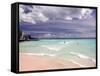 View of Dover Beach, Barbados, Caribbean-Walter Bibikow-Framed Stretched Canvas