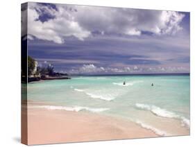 View of Dover Beach, Barbados, Caribbean-Walter Bibikow-Stretched Canvas