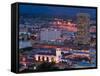 View of Downtown and Union Station from Los Angeles City Hall, Los Angeles, California, USA-Walter Bibikow-Framed Stretched Canvas