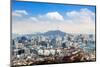 View of Downtown Cityscape and Seoul Tower in Seoul, South Korea.-Guitar photographer-Mounted Photographic Print