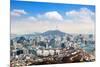 View of Downtown Cityscape and Seoul Tower in Seoul, South Korea.-Guitar photographer-Mounted Photographic Print