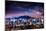 View of Downtown Cityscape and Seoul Tower with Milky Way in Seoul, South Korea.-Guitar photographer-Mounted Photographic Print