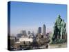 View of Downtown from State Capitol, Des Moines, Iowa, USA-Michael Snell-Stretched Canvas