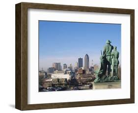 View of Downtown from State Capitol, Des Moines, Iowa, USA-Michael Snell-Framed Photographic Print