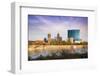 View of downtown from the west bank of White River, White River State Park, Indianapolis, Indiana.-Anna Miller-Framed Photographic Print