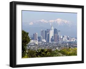 View of Downtown Los Angeles Looking Towards San Bernardino Mountains, California, USA-Ethel Davies-Framed Photographic Print