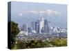 View of Downtown Los Angeles Looking Towards San Bernardino Mountains, California, USA-Ethel Davies-Stretched Canvas
