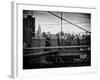 View of Downtown Manhattan from the Brooklyn Bridge-Philippe Hugonnard-Framed Photographic Print