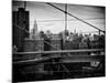 View of Downtown Manhattan from the Brooklyn Bridge-Philippe Hugonnard-Mounted Photographic Print