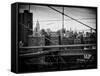 View of Downtown Manhattan from the Brooklyn Bridge-Philippe Hugonnard-Framed Stretched Canvas