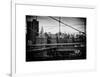 View of Downtown Manhattan from the Brooklyn Bridge-Philippe Hugonnard-Framed Art Print