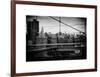 View of Downtown Manhattan from the Brooklyn Bridge-Philippe Hugonnard-Framed Art Print