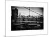 View of Downtown Manhattan from the Brooklyn Bridge-Philippe Hugonnard-Mounted Art Print