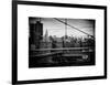 View of Downtown Manhattan from the Brooklyn Bridge-Philippe Hugonnard-Framed Art Print