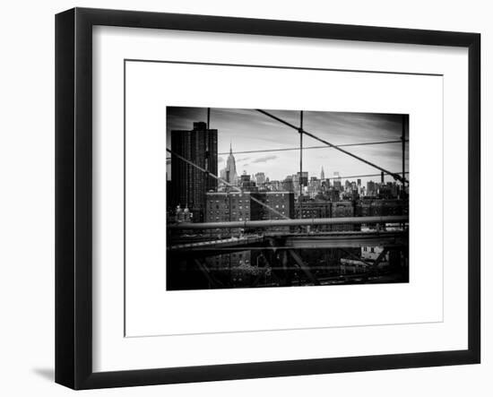 View of Downtown Manhattan from the Brooklyn Bridge-Philippe Hugonnard-Framed Art Print