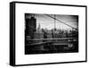 View of Downtown Manhattan from the Brooklyn Bridge-Philippe Hugonnard-Framed Stretched Canvas