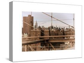 View of Downtown Manhattan from the Brooklyn Bridge-Philippe Hugonnard-Stretched Canvas